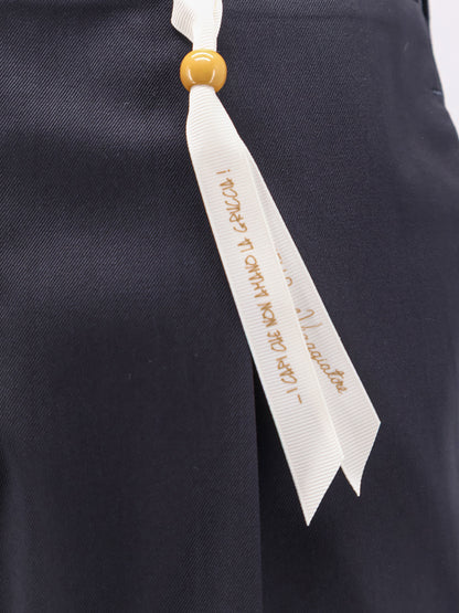 Il Viaggiatore pleated wool blend trousers thumbnail