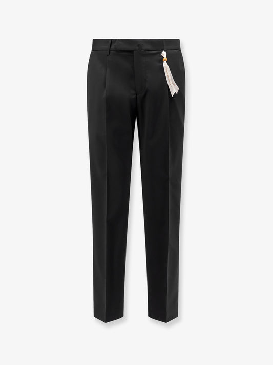 Il Viaggiatore pleated wool blend trousers