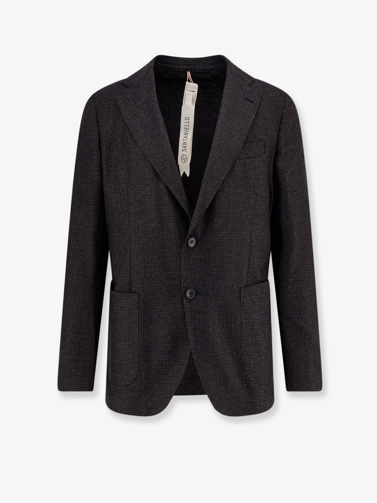 Single-breasted wool blend blazer