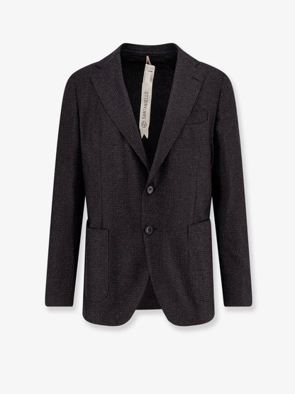Single-breasted wool blend blazer thumbnail