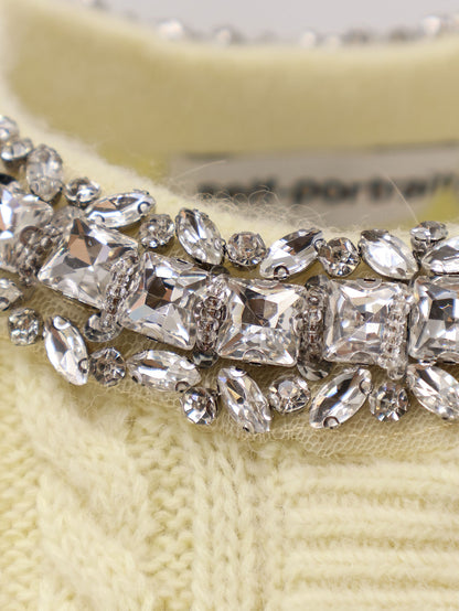 Wool blend cardigan with rhinestones thumbnail