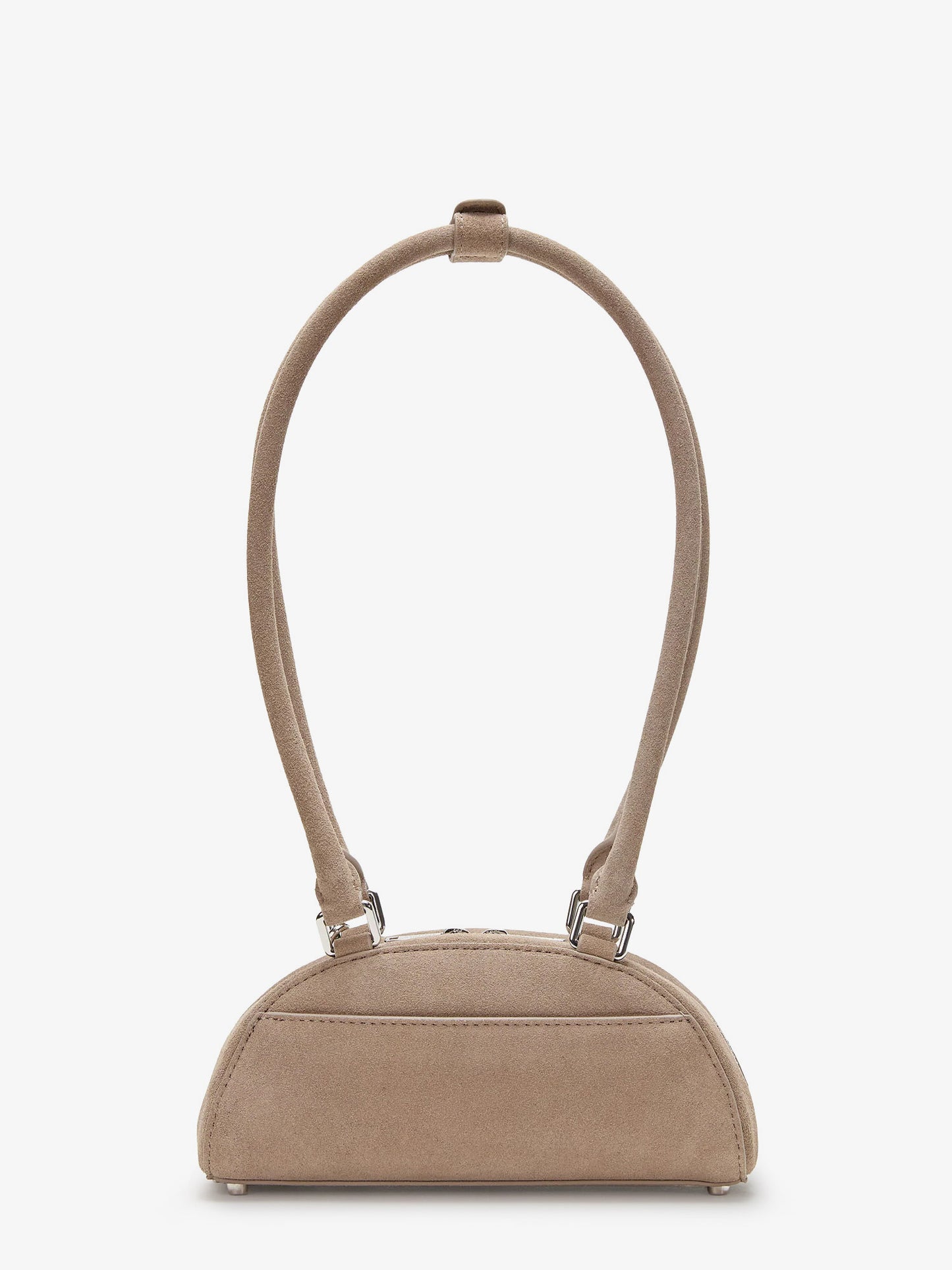 Suede shoulder bag with charms