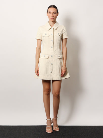 Denim short dress thumbnail