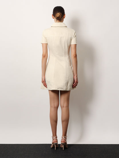 Denim short dress thumbnail