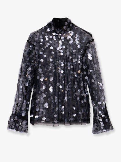 Voile top with maxi sequins thumbnail