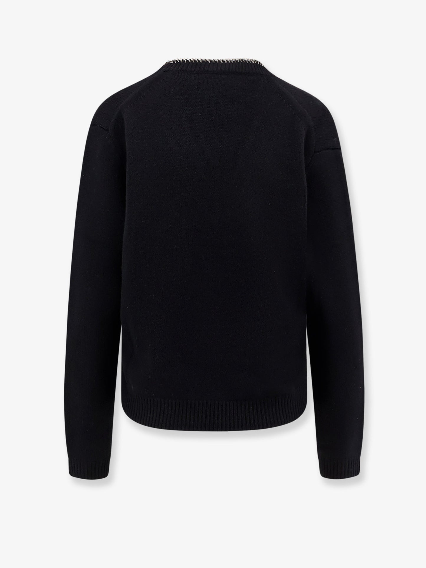 Wool and cashmere sweater with rhinestones