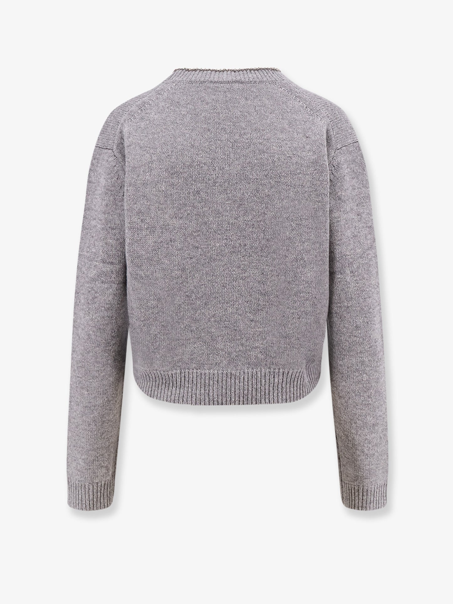 Wool and cashmere cardigan with rhinestones