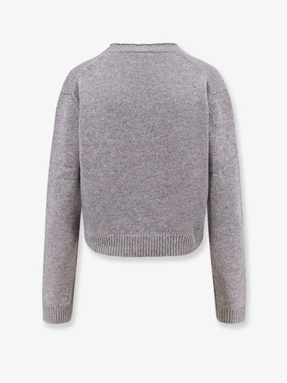 Wool and cashmere cardigan with rhinestones thumbnail