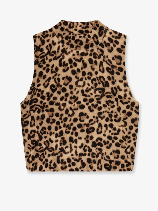 Wool and cashmere sleeveless sweater