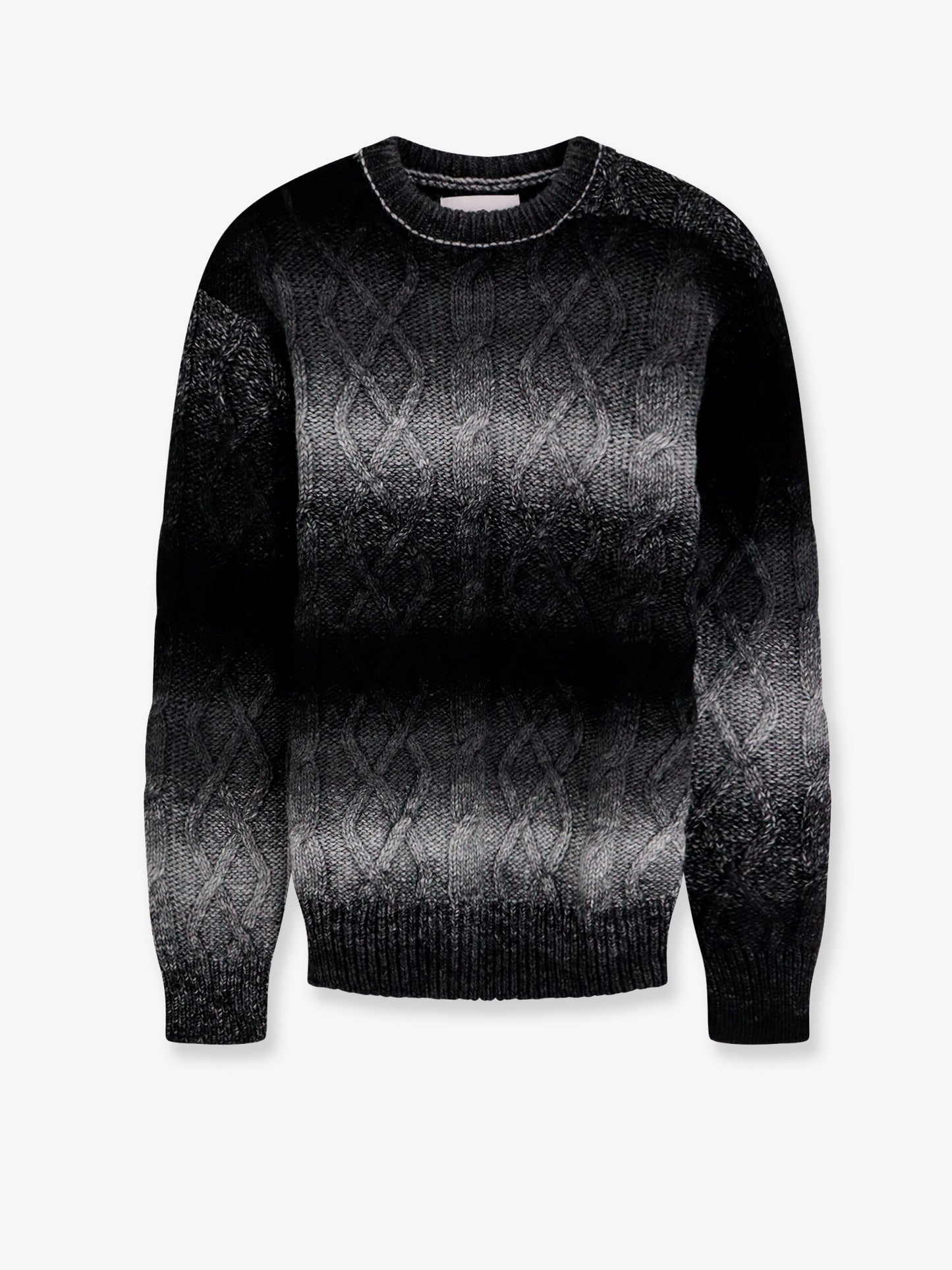Dégradé cable knit sweater
