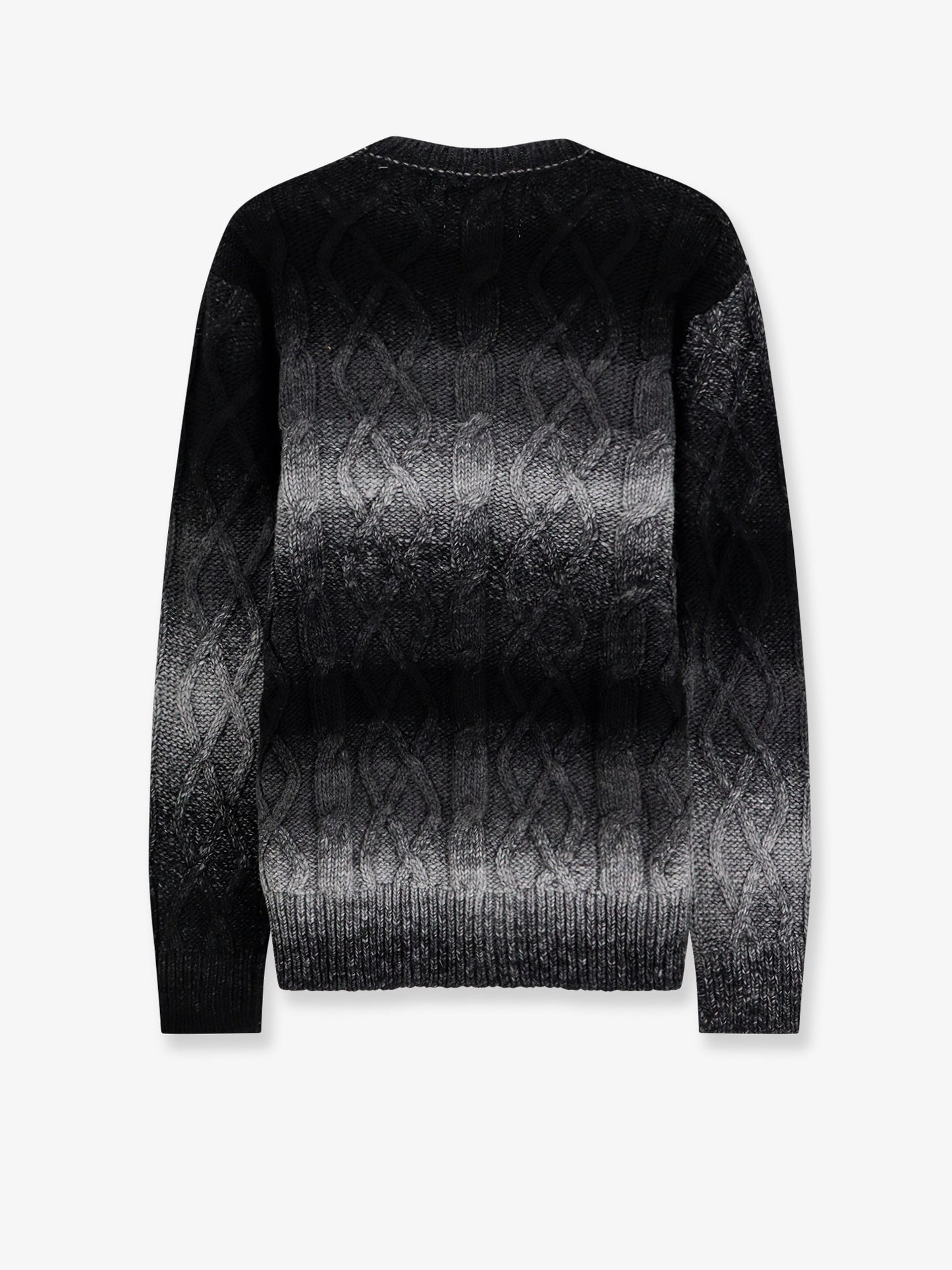 Dégradé cable knit sweater