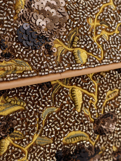 Shoulder bag with all-over bead embroidery thumbnail