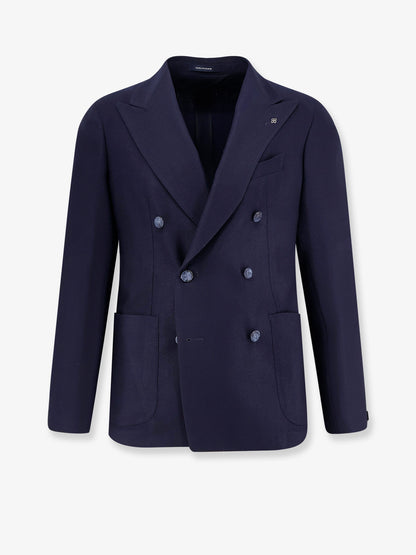 Double-breasted virgin wool blazer thumbnail