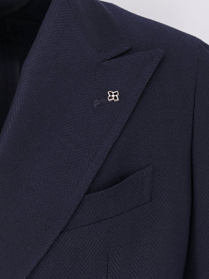 Double-breasted virgin wool blazer thumbnail