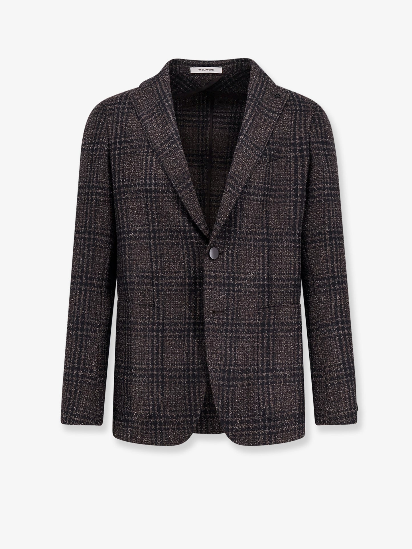 Single-breasted virgin wool blend blazer