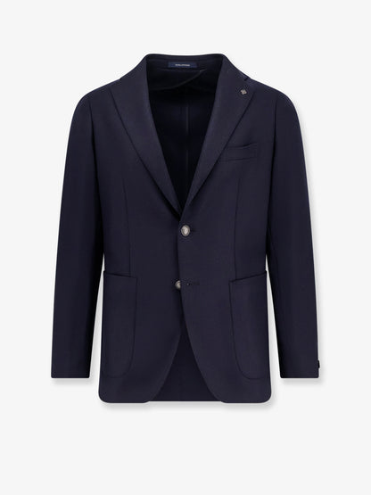 Single-breasted virgin wool and cashmere blazer thumbnail