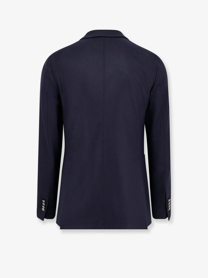 Single-breasted virgin wool and cashmere blazer thumbnail