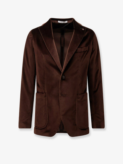 Single-breasted velvet blazer thumbnail