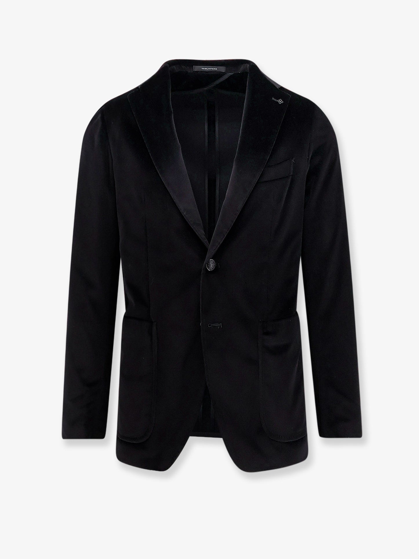 Single-breasted velvet blazer