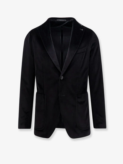 Single-breasted velvet blazer thumbnail