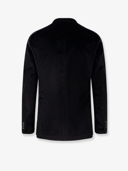 Single-breasted velvet blazer thumbnail