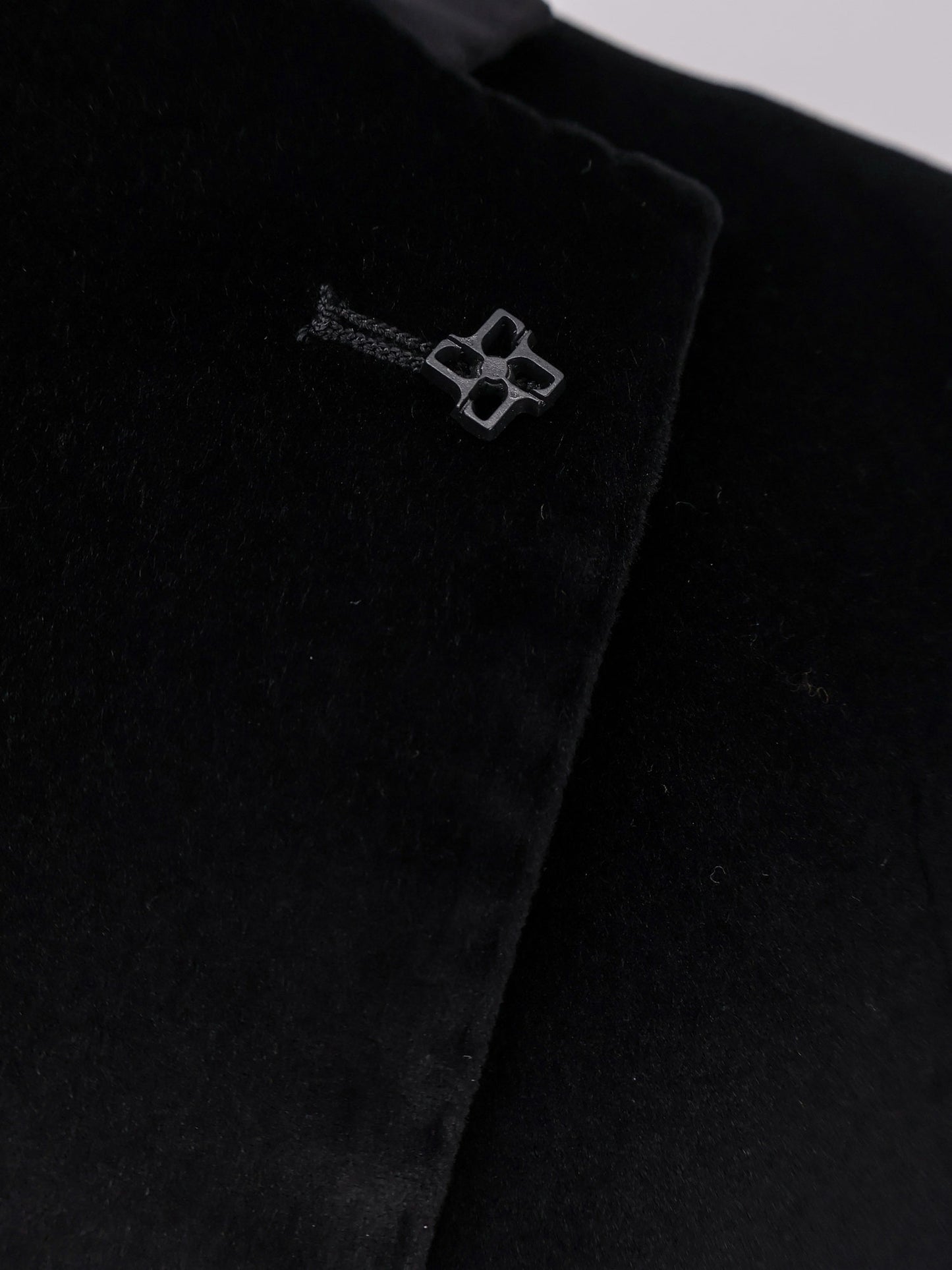 Single-breasted velvet blazer