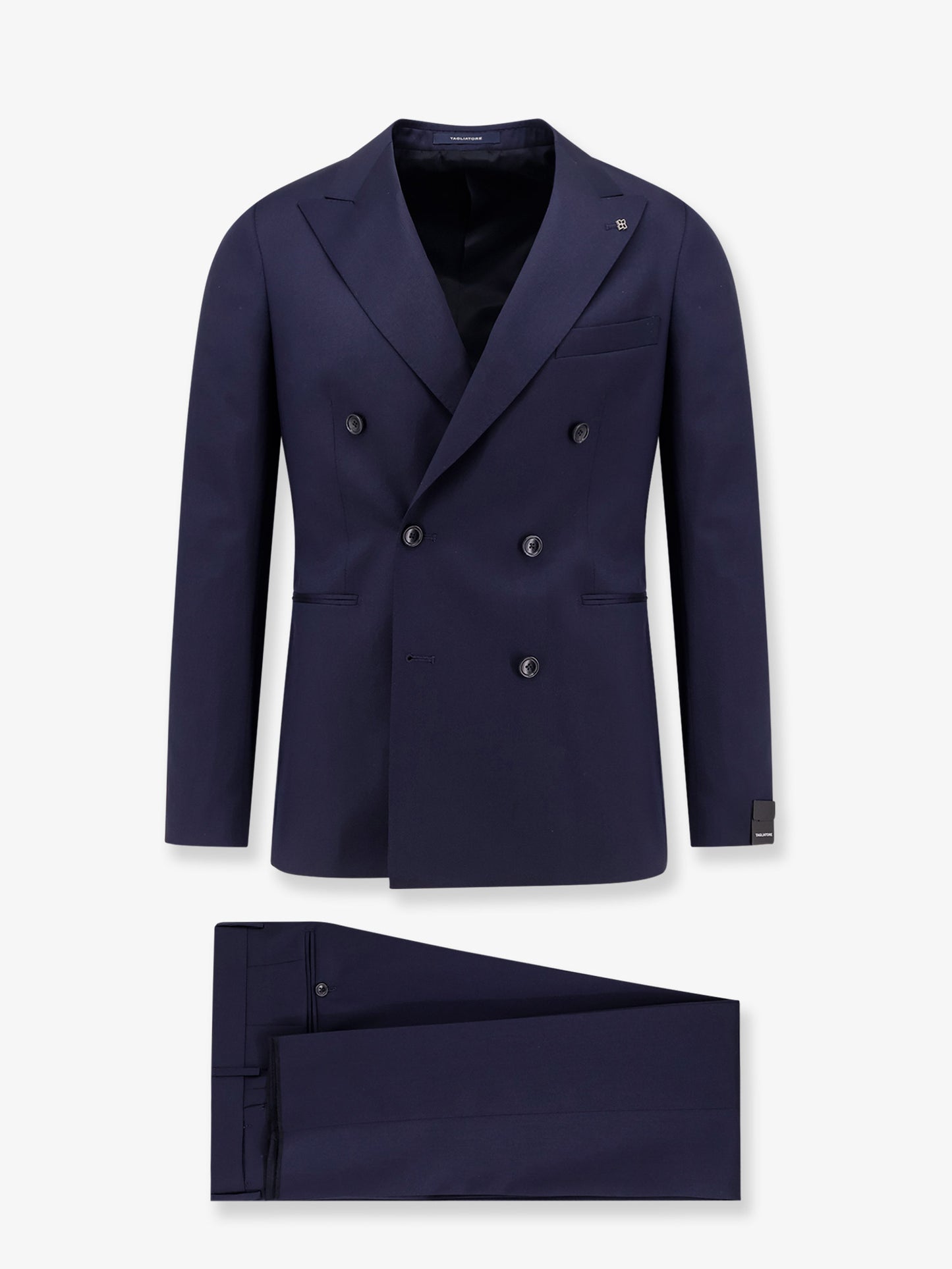 Saglia virgin wool double-breasted suit