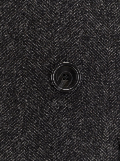 Herringbone virgin wool and cashmere coat thumbnail