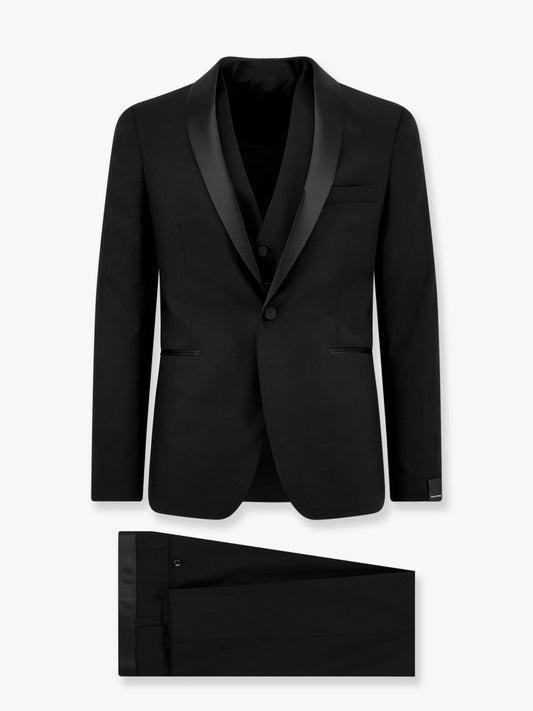 Virgin wool tuxedo with vest
