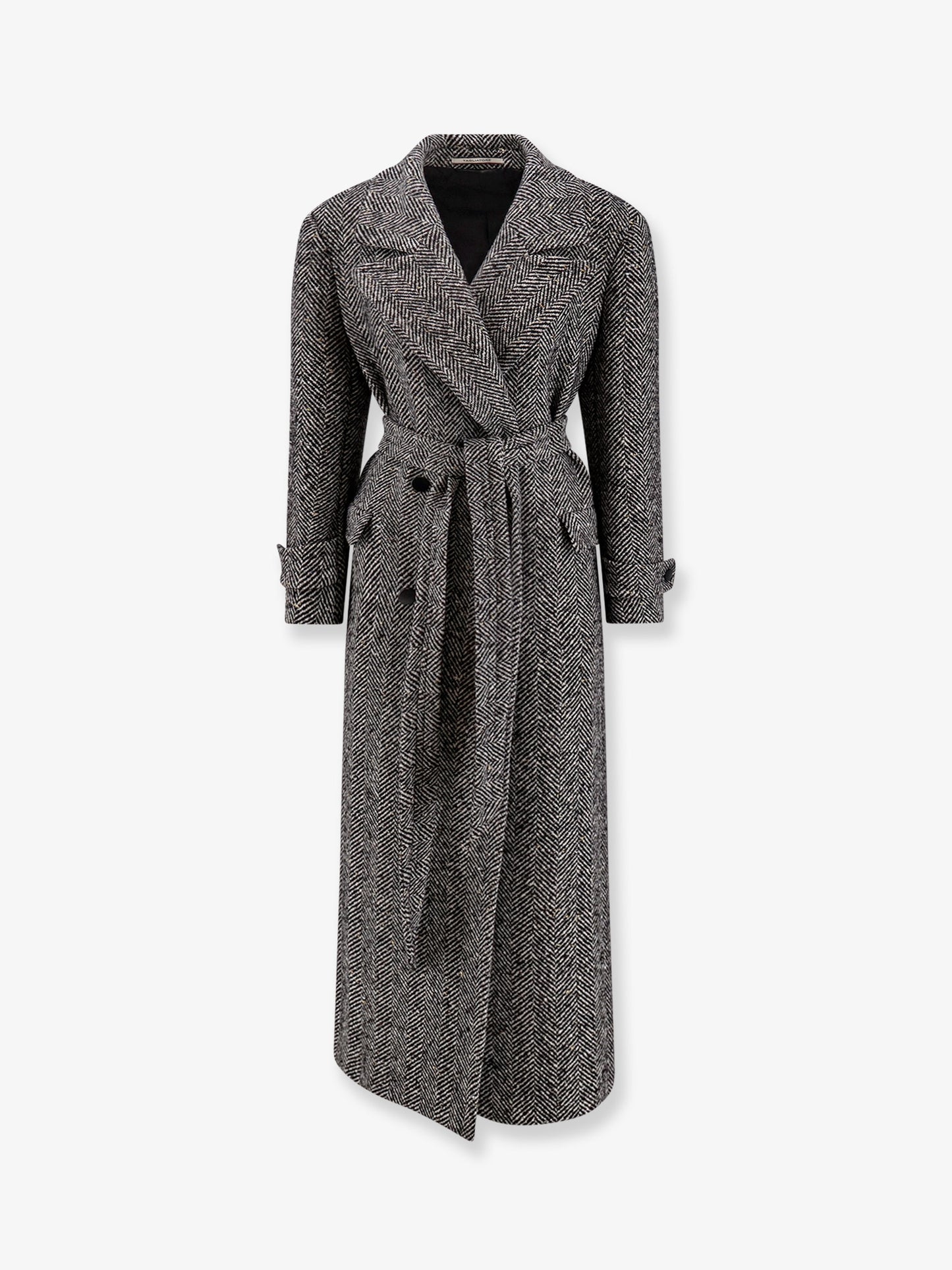 Julia wool blend coat with herringbone pattern
