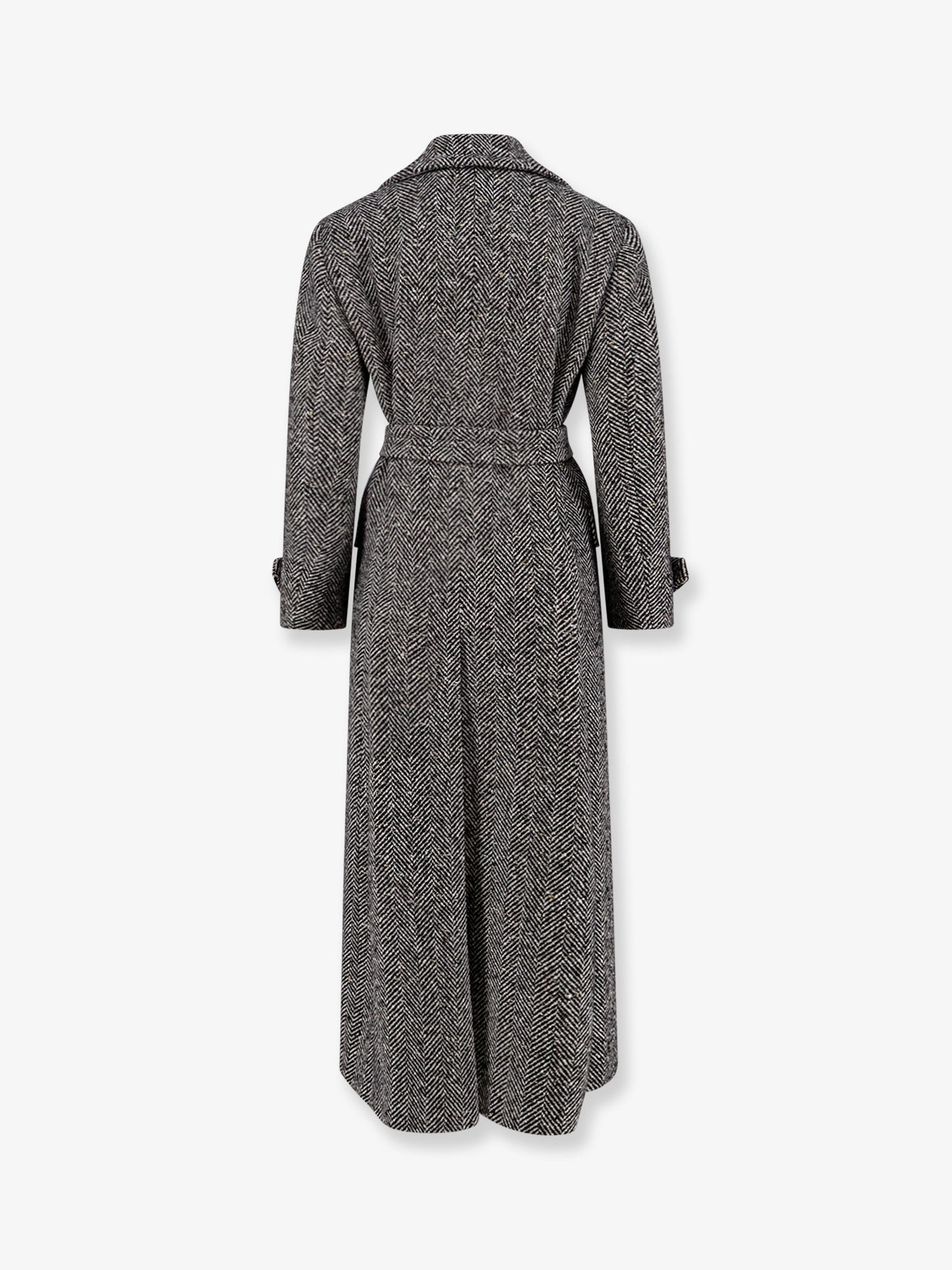 Julia wool blend coat with herringbone pattern