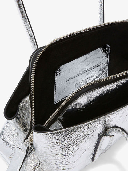 La Passeggiata Small laminated leather shoulder bag thumbnail