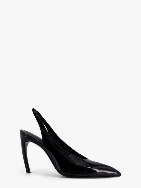 Viper leather slingback pumps