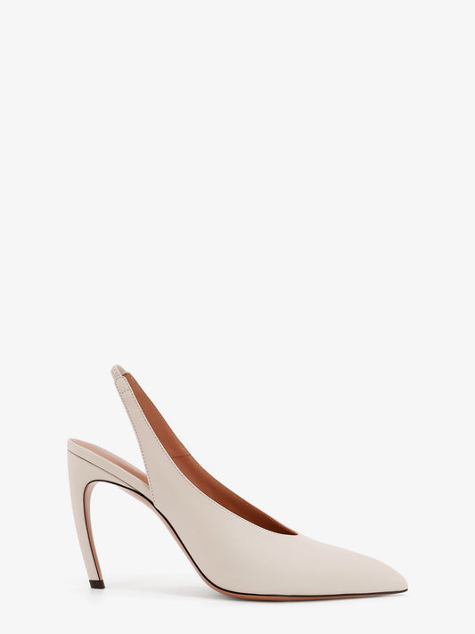 Viper leather slingback pumps