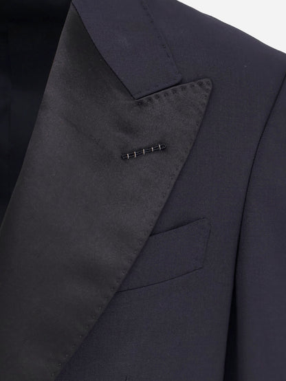 Wool tuxedo with contrasting profiles thumbnail