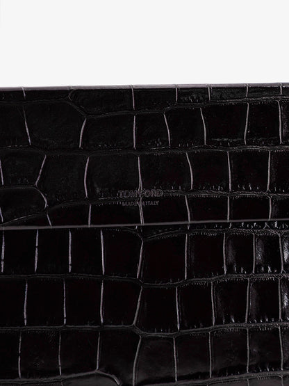 Crocodile-print leather document holder thumbnail