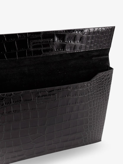 Crocodile-print leather document holder thumbnail