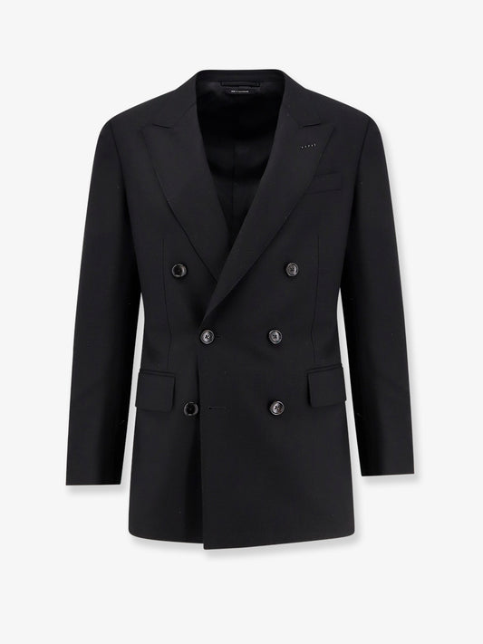 Double-breasted wool blazer