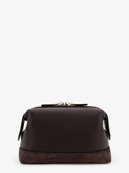 Suede and leather clutch thumbnail