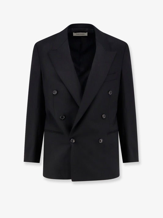 Tailored wool blend Unisex blazer