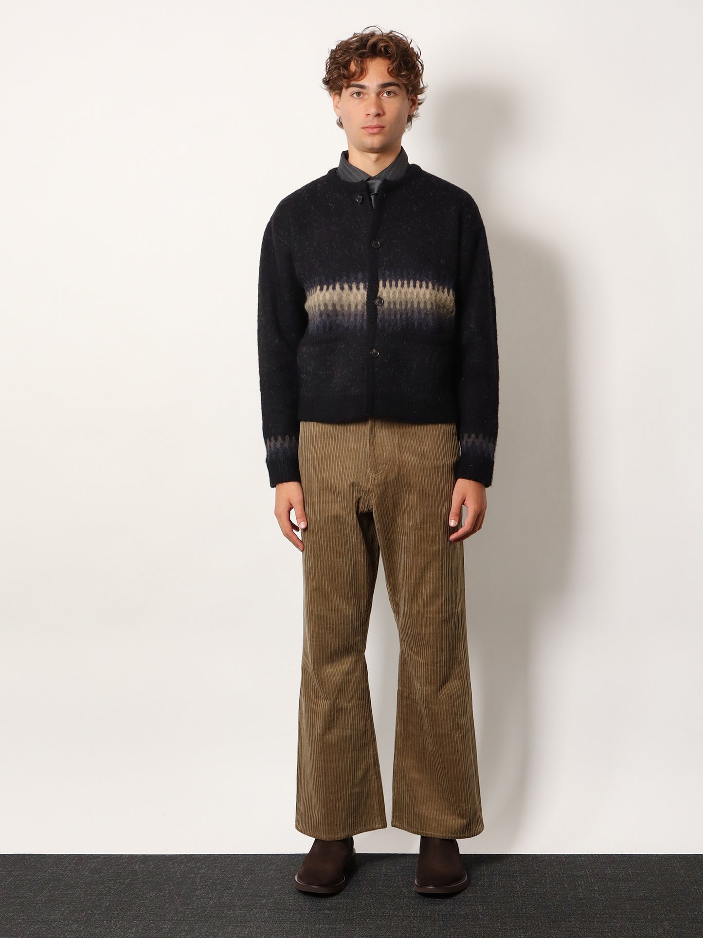 Jacquard Unisex alpaca cardigan