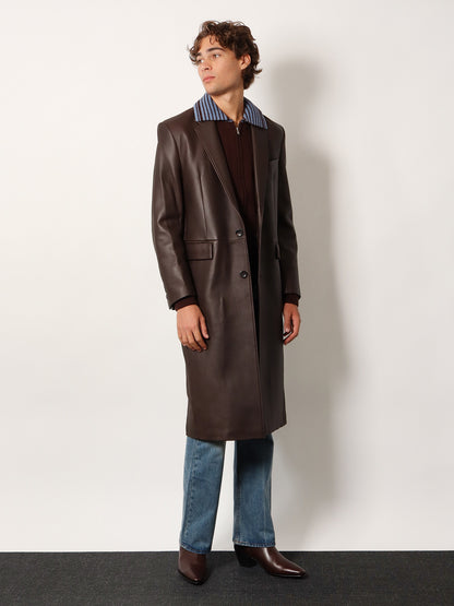 Wool Unisex cardigan with contrasting collar thumbnail