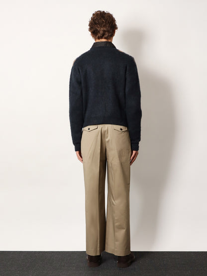 Diamond pattern alpaca blend cardigan thumbnail