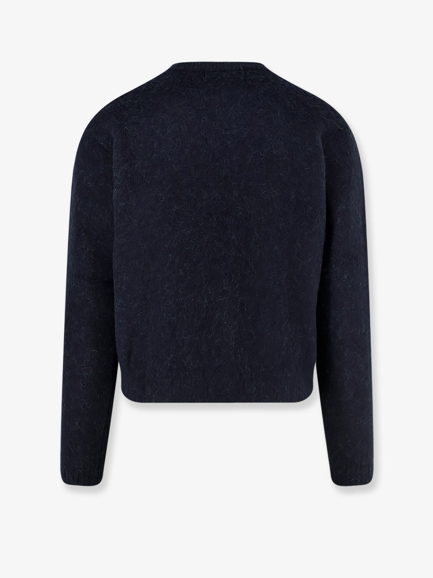 Diamond pattern alpaca blend cardigan