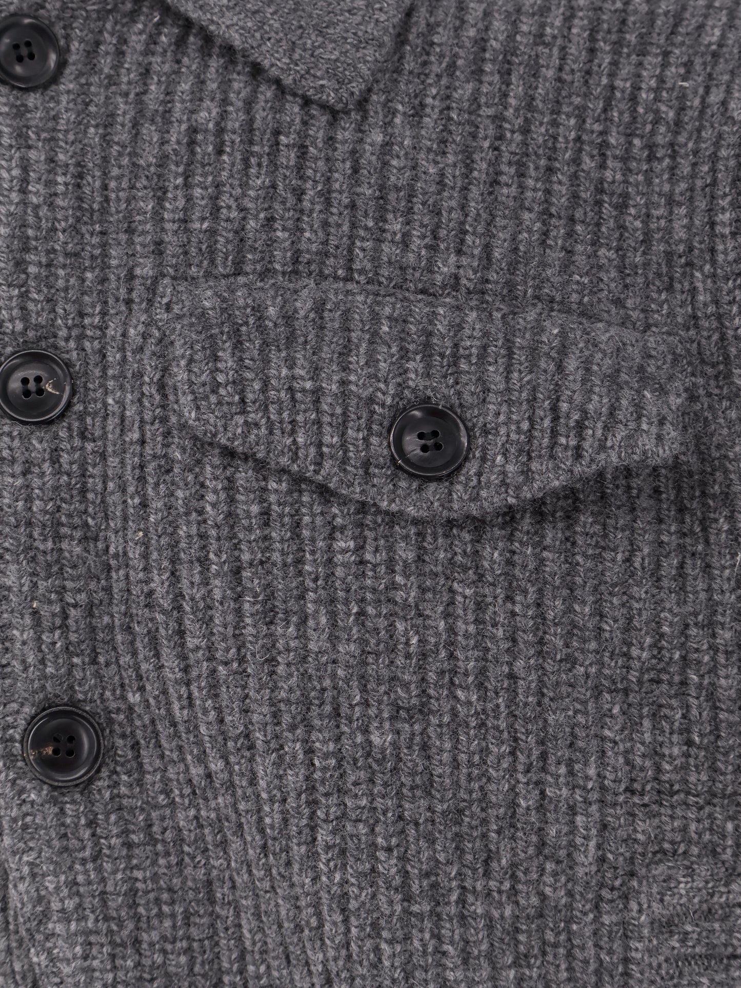 Ribbed wool and cotton cardigan
