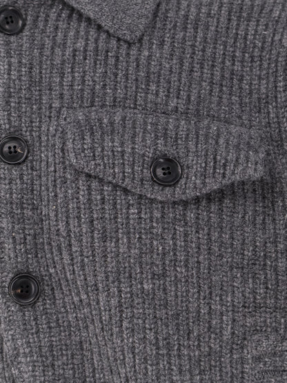 Ribbed wool and cotton cardigan thumbnail