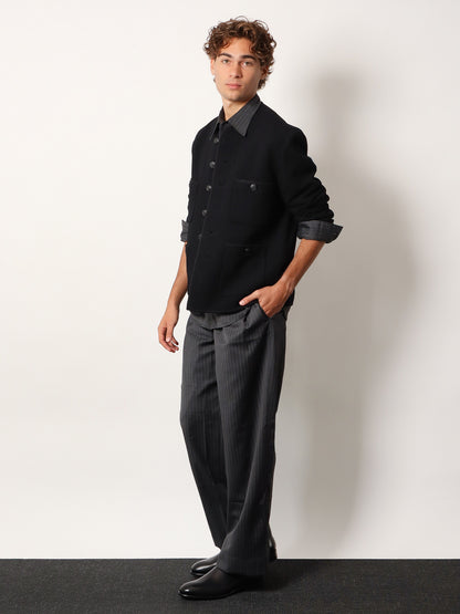 Wool blend Unisex pinstriped trousers thumbnail