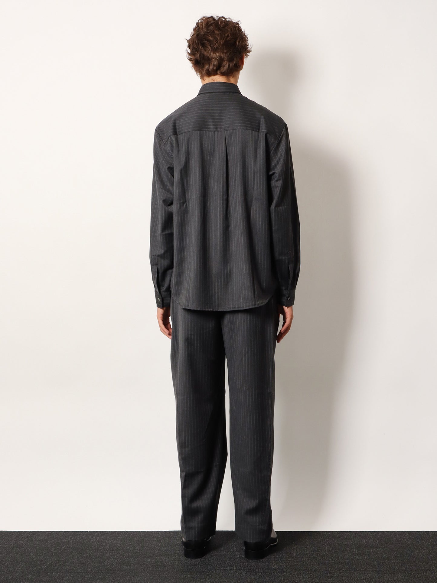 Wool blend Unisex pinstriped trousers