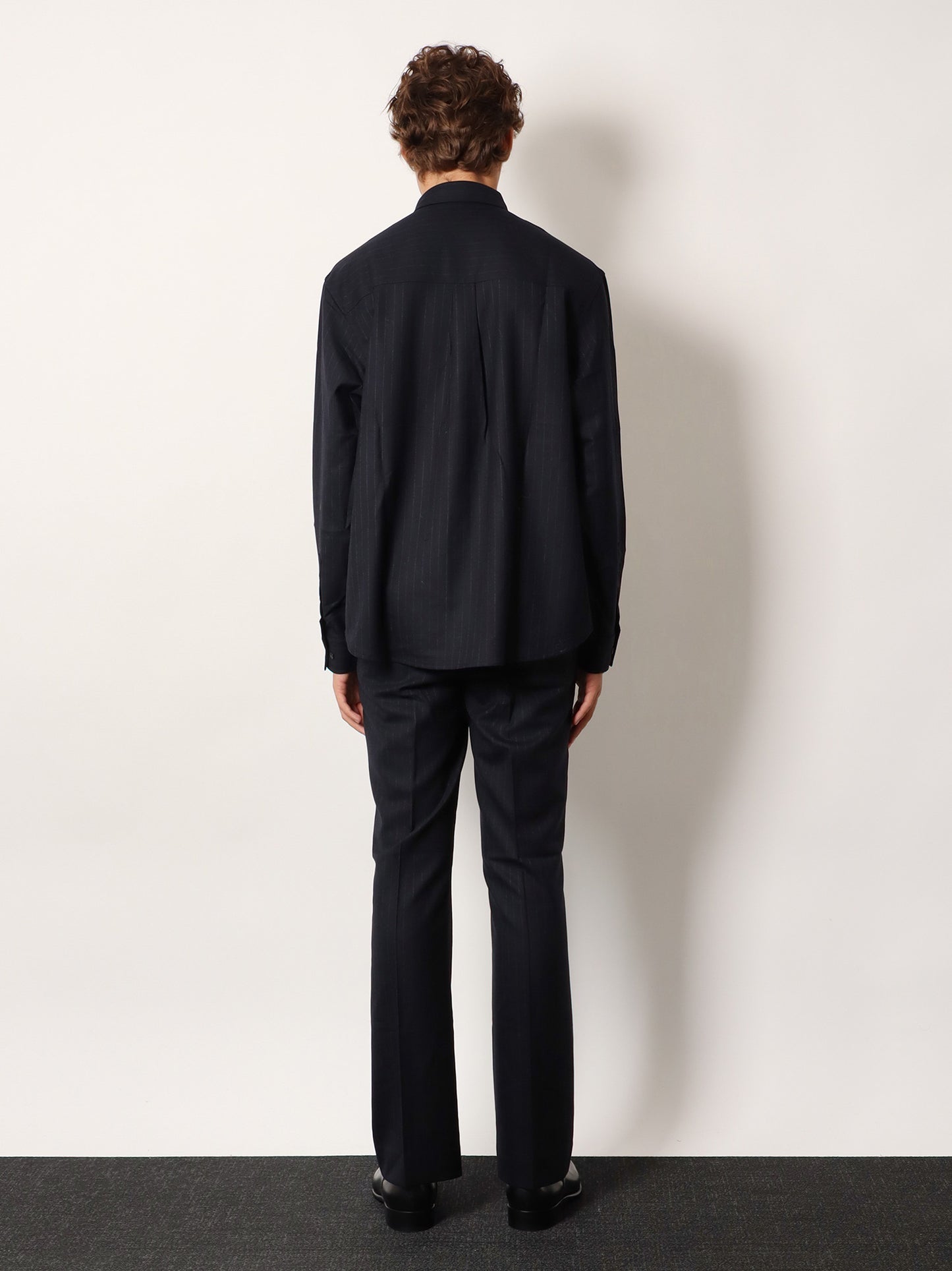 Wool blend Unisex pinstriped trousers