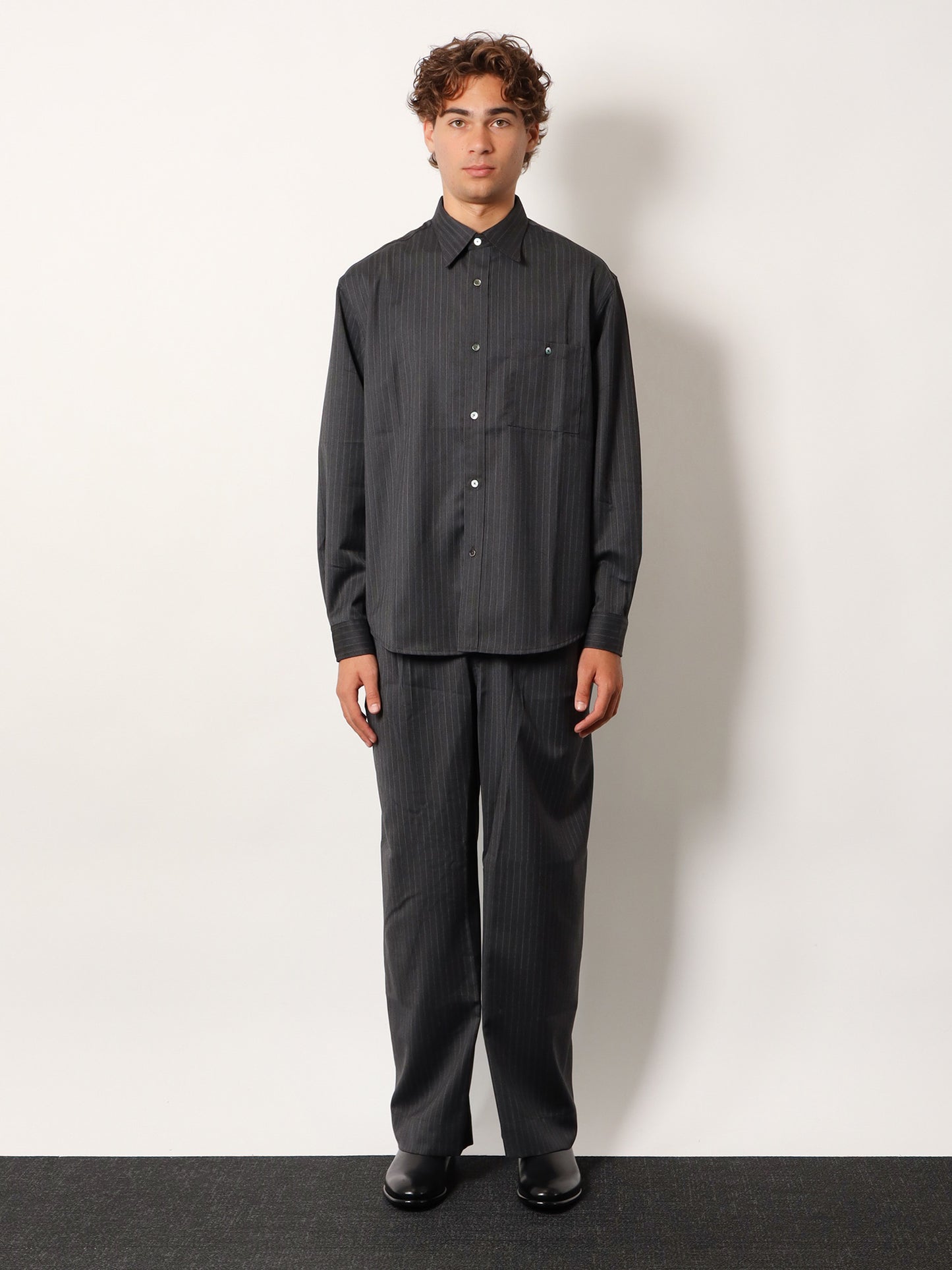 Striped wool blend Unisex shirt